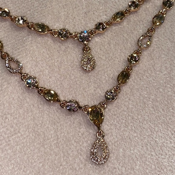 Givenchy Jewelry - Givenchy rose gold tone with champagne Swarovski crystal necklace